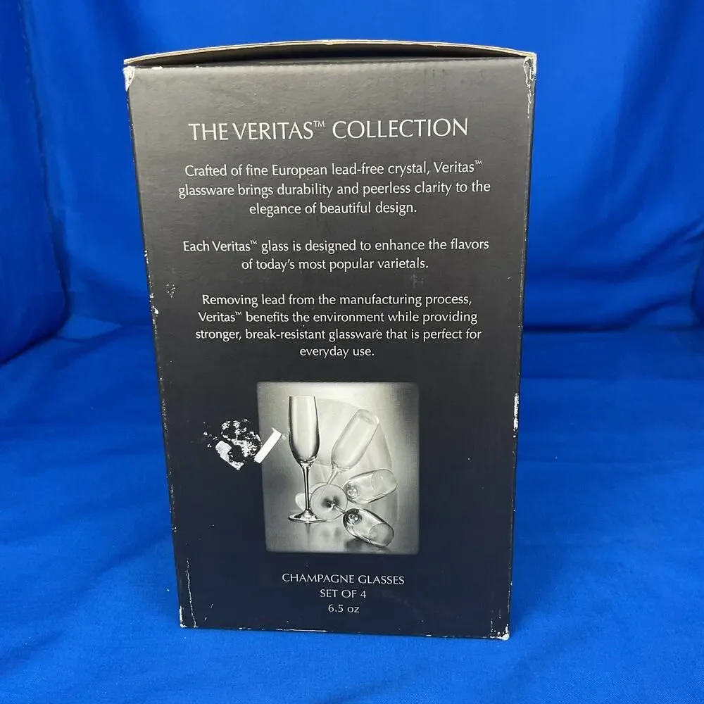 The Veritas Collection Chardonnay Wine Glasses Set of 4 11oz Lead-Free Crystal